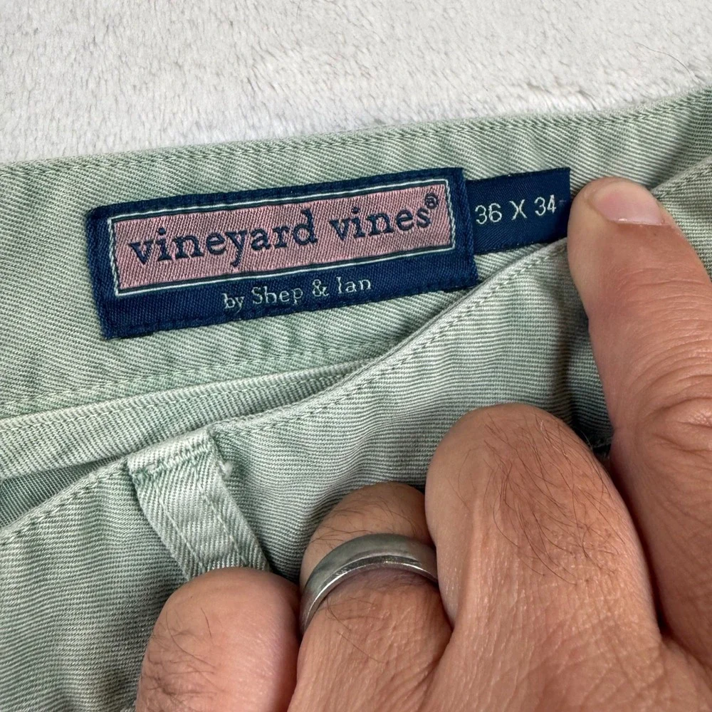 Vineyard Vines Mens‎ Club Pant Chinos Casual 36x34 Sage Green Cotton